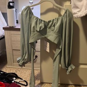 Sage green Perfect Cabrioles Crop Sage